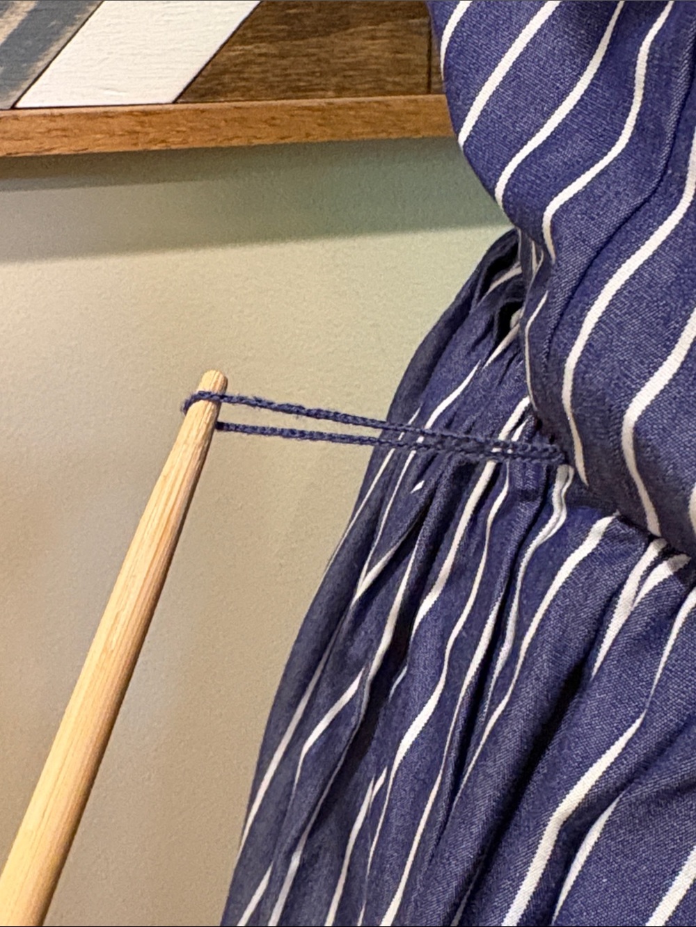 Vintage Ralph Lauren Blue Label Striped Button-Down Cotton Maxi Shirt Dress 8 - Picture 12 of 15
